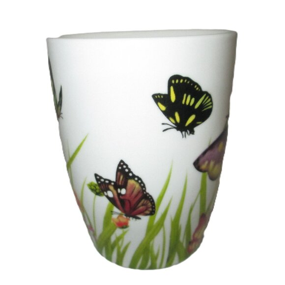 Teaopia Tea/Coffee mug with Tea Infuser, Yellow & Purple butterfies - Picture 4 of 8